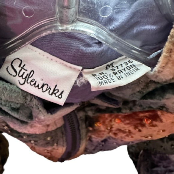 Vintage Styleworks Quilted Velour Jacket - Picture 6 of 6